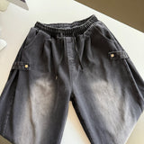 Adjust Banding Denim Pants