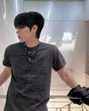 Punk letter half sleeve (slim-fit)