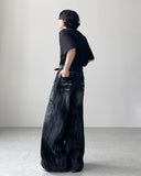 Brachio Crack Wide Denim