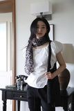 Leopard chiffon muffler