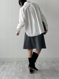 Striped A-line midi skirt