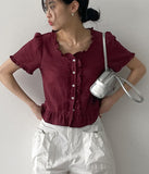 Lily Frill Short Sleeve Blouse