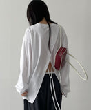 Back Slit Over Fit Long Sleeve T-shirt