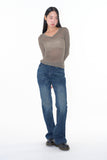 Bagel wool sheer long sleeve