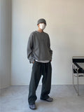 Side Zipper Round Knit
