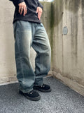 Kane Teen Washing Wide Denim Pants
