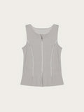 (W) Label Pigment Sleeveless