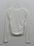 Deman Shirring Layered Long Sleeve T-shirt