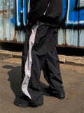 Side Zipper Nylon String Pants