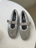 [Fur lining] Padding Mary Jane Flat Shoes