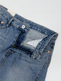 340 Curved Mini Denim Skirt
