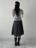 Tartan Check A-Line Midi Skirt