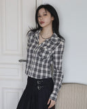 Hazel Check Crop Shirt