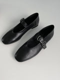 Peanut Buckle Mary Jane Flat Shoes