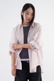 Sheer rounded boxy fit shirt