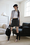Silver cropped shirt