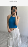Halter Round Ribbed Sleeveless
