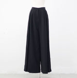 Rich two-pin tuck wide slacks