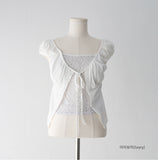 Via Punching Shirring T-shirt