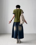 Enta Double Knee Bermuda Denim