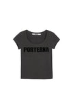 PRTN) U-neck Hurupi Logo Short Sleeve T-Shirt