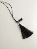 Tassel drop layered necklace