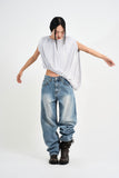 Sagging baggy denim pants