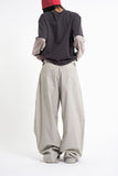 Brit light curved wide pants