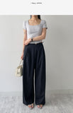 Eiffel Stripe Banding Wide Slacks