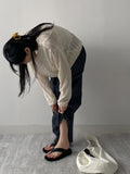 Sheer stripe parachute pants