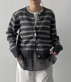 Glam Striped Crop Cardigan