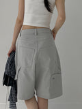 [unisex] Carpenter Cotton Bermuda Wide Pants