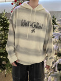 Blurry Spray Hood Knit
