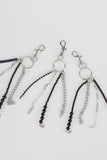 Mix leather chain keyring