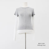 Kendall color matching short sleeve layered T-shirt