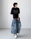 Hito Strap Bermuda Denim