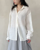 Pleated Strap Loose Fit Blouse
