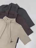 Tie Tension Elbow Length T-shirt