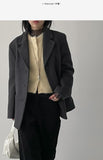 [wool90%] Heavy Wool Overfit Single Jacket