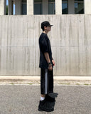 Nylon Track Stitch Bermuda Pants