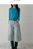 Aqua Tencel Long Sleeve T-Shirt