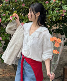 Tinkerbell Ruffle V-Neck Blouse