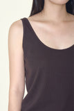 Soriel ribbed U-neck sleeveless