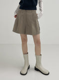 Cargo corduroy half-length pants