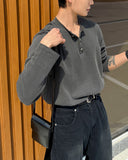 Chrome Henley Neck Long Sleeve