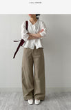 Frill V-neck Three Quarter Blouse