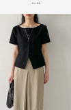 Twill Glass Boat Neck Jacket