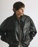 [AG] Cow Hide Distressed Jacket