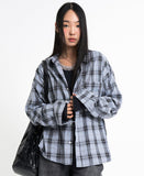 Lucent pigment over check shirt