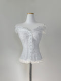 Sindy lace button blouse